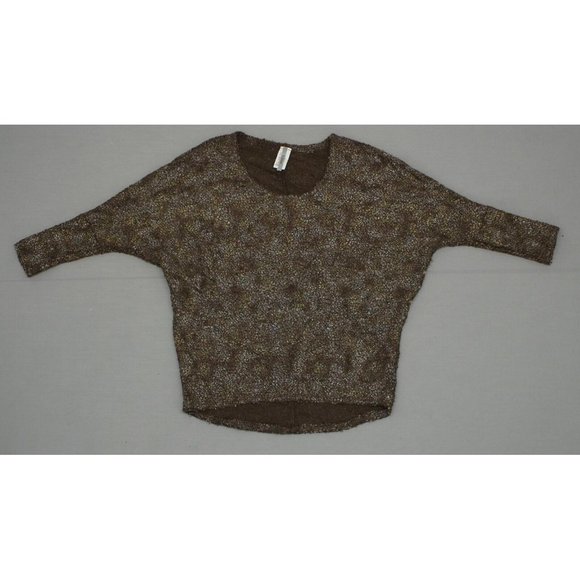 NEW B_Envied Dolman Sherpa Sweater Brown Small - Picture 2 of 5